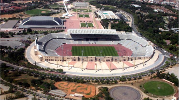 The huge Estadi Olímpic Lluís Companys